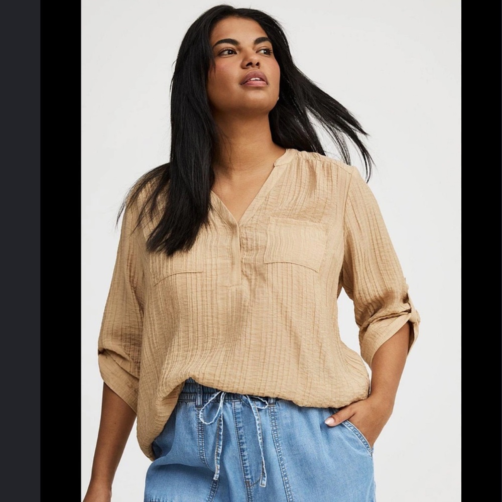 Tan blouse